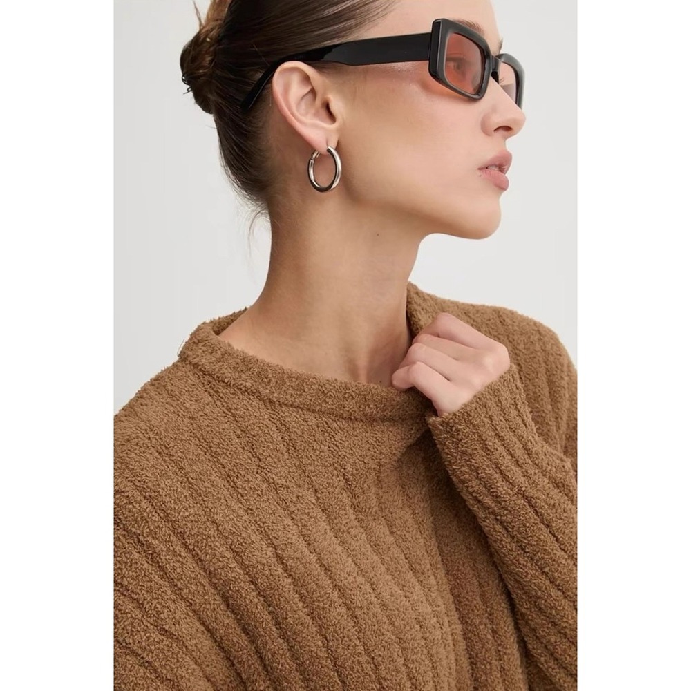 UGG Riz Top Rib and Pant Set Women XS Chestnut NWT - Picture 3 of 12